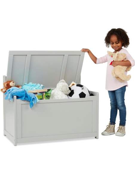 Cofre de Juguetes de Madera Melissa & Doug, Gris, 233.5L
