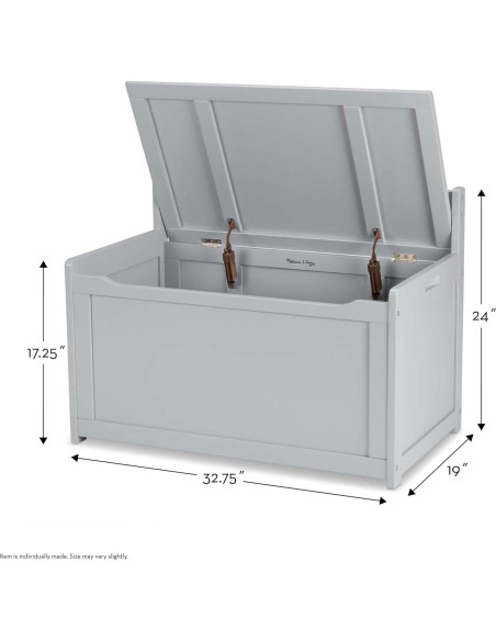 Cofre de Juguetes de Madera Melissa & Doug, Gris, 233.5L
