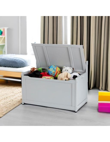 Cofre de Juguetes de Madera Melissa & Doug, Gris, 233.5L
