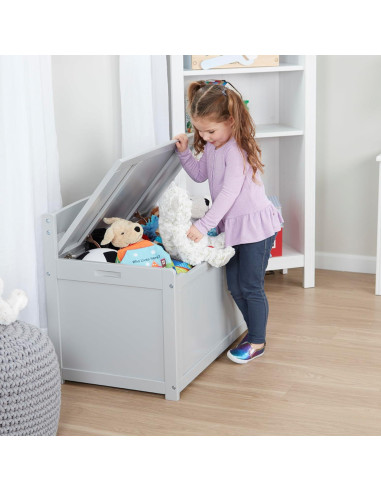 Cofre de Juguetes de Madera Melissa & Doug, Gris, 233.5L