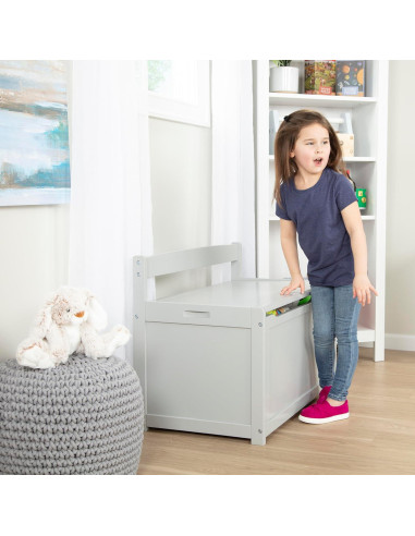 Cofre de Juguetes de Madera Melissa & Doug, Gris, 233.5L