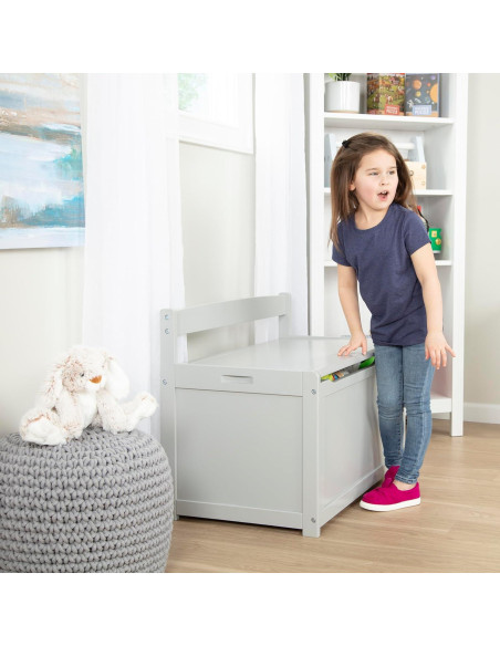 Cofre de Juguetes de Madera Melissa & Doug, Gris, 233.5L