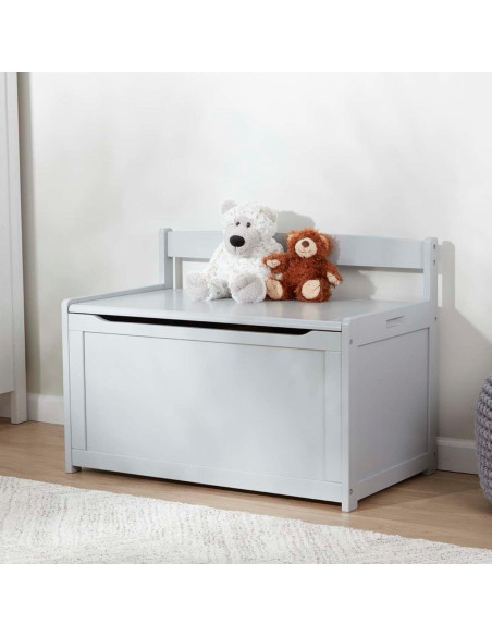 Cofre de Juguetes de Madera Melissa & Doug, Gris, 233.5L