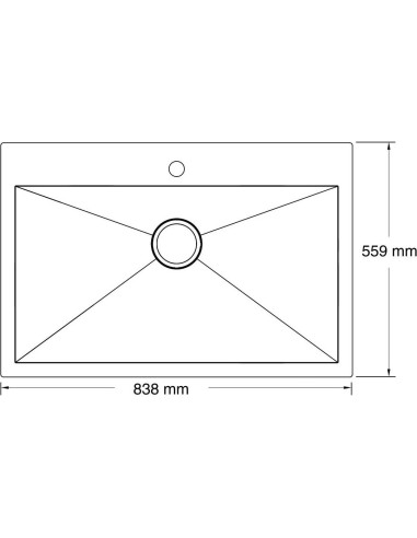 Fregadero de Cocina Kohler K-3821-1-NA Acero Inoxidable 33"