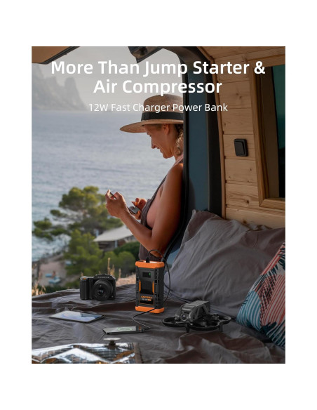 Arrancador de Salto AsperX AX260 con Compresor 3000A 12V