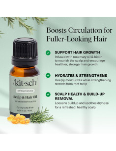 Aceite de Romero Kitsch 10mL para Crecimiento Cabello con Biotina 2