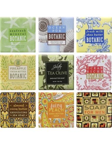 Juego de 9 Jabones Botánicos Molienda Francesa Jolitee - Aromas de Playa