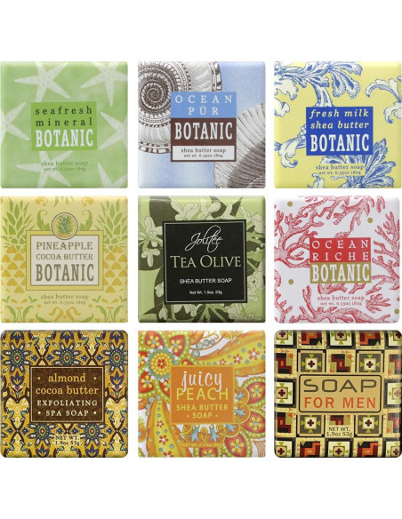 Juego de 9 Jabones Botánicos Molienda Francesa Jolitee - Aromas de Playa