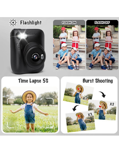 Cámara Instantánea para Niños Gofunly H2 3.0" HD 1080P