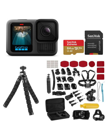GoPro HERO13 Black - Cámara de Acción 5.3K60 + Accesorios 47 Pzas