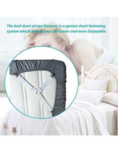 Sujetadores de Sábanas RayTour - Juego de 4 Correas Ajustables 2