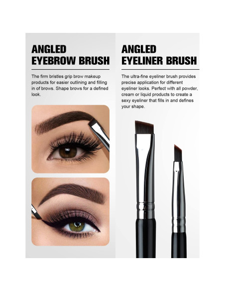 Brocha Doble Extremo para Cejas y Delineador EigshowBeauty D104