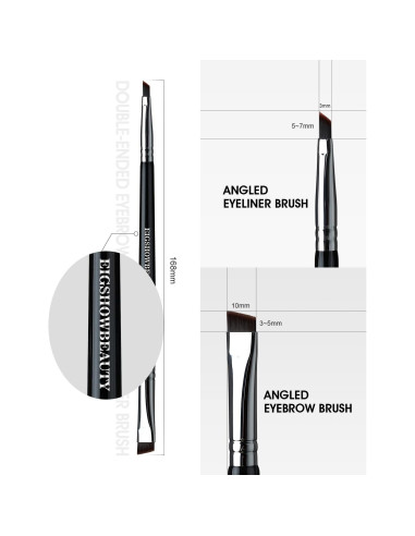 Brocha Doble Extremo para Cejas y Delineador EigshowBeauty D104