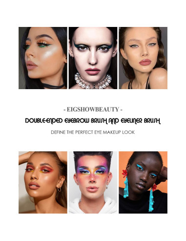 Brocha Doble Extremo para Cejas y Delineador EigshowBeauty D104