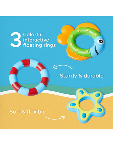 Juguete de Baño Interactivo Nuby Pulpo Flotante y Anillos