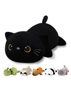 Gato de peluche negro con peso Finebee 25 cm 0.36 kg