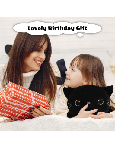 Gato de peluche negro con peso Finebee 25 cm 0.36 kg