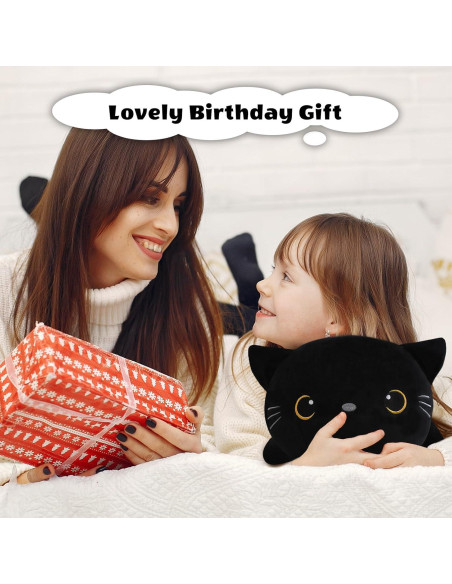 Gato de peluche negro con peso Finebee 25 cm 0.36 kg