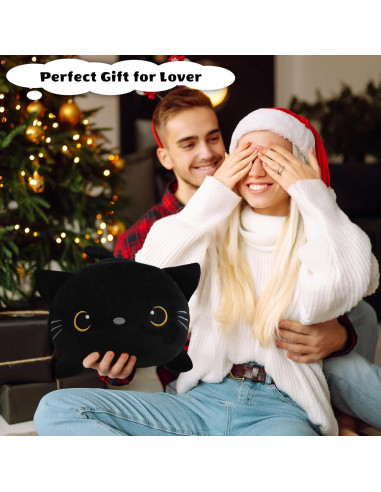 Gato de peluche negro con peso Finebee 25 cm 0.36 kg