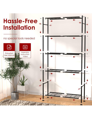 Estantes de Almacenamiento Sakugi 2 Piezas 5 Niveles 85.1x32cm