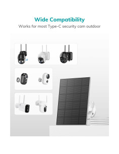 Panel Solar ZUMIMALL 3W para Cámara de Seguridad Inalámbrica 2