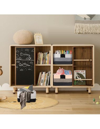 Cesta de Almacenamiento Tejida RTDEP 37.1x24.6x22.1 cm Algodón