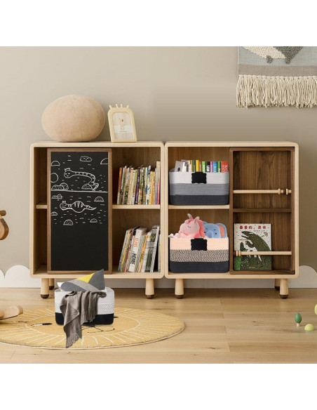 Cesta de Almacenamiento Tejida RTDEP 37.1x24.6x22.1 cm Algodón