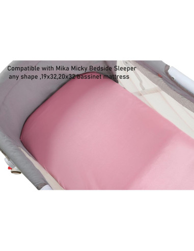 Sábanas de Cuna de Satén Tcmyyund 2 Paquetes 48x84 cm