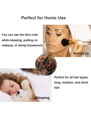 Varillas de Rizado Flexibles Beacharm 30 Piezas Rosa 24 cm