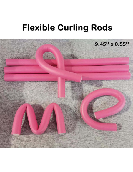 Varillas de Rizado Flexibles Beacharm 30 Piezas Rosa 24 cm