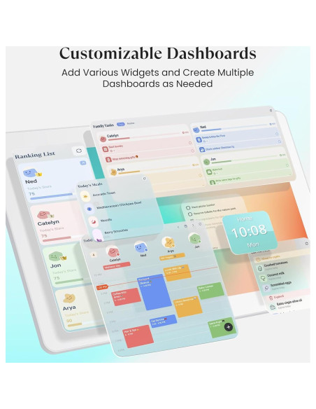 Calendario Digital Cozyla+ 15.6" Pantalla Táctil Blanco