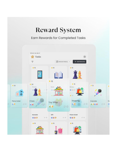 Calendario Digital Cozyla+ 15.6" Pantalla Táctil Blanco