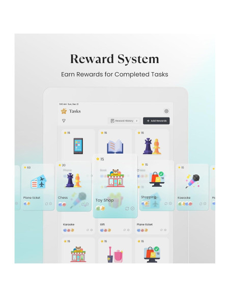 Calendario Digital Cozyla+ 15.6" Pantalla Táctil Blanco