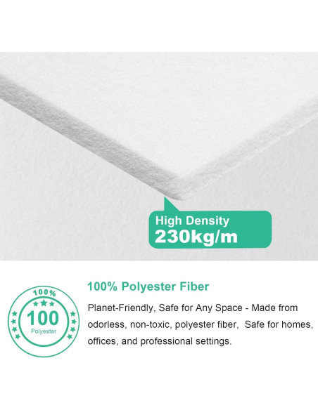 Paneles Acústicos Durbles - Aislamiento de Sonido 12 Piezas Blanco