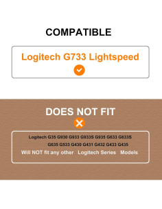 Almohadillas de Reemplazo Defean para Logitech G733 - Gris 2