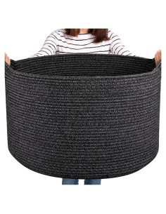 Cesta de Almacenamiento Grande Oiasket 57.8x57.8x33 cm Negra
