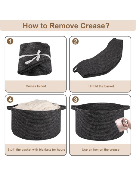 Cesta de Almacenamiento Grande Oiasket 57.8x57.8x33 cm Negra