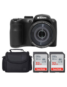 Cámara Digital Kodak PIXPRO AZ255 16MP + Tarjeta 32GB + Funda