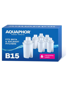 Filtro de Agua AQUAPHOR B15 - 6 Unidades, 170 Litros por Filtro