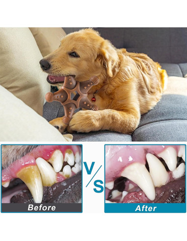 Juguetes para Perros NEZIN Indestructibles 3 Piezas Masticables