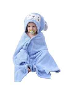 Toalla de baño con capucha CLOHO para niños 70x140 cm Azul