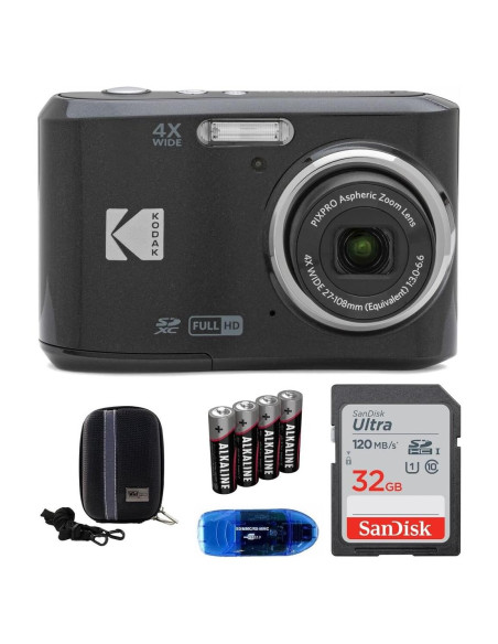Cámara Digital Kodak Pixpro FZ45 + Accesorios 32GB Negro Cámara Digital Kodak Pixpro FZ45 + Accesorios 32GB Negro