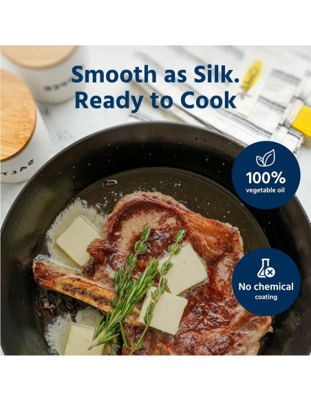 Sartén de Hierro Fundido COOKLIFE 10 Pulgadas Pre-Sazonada