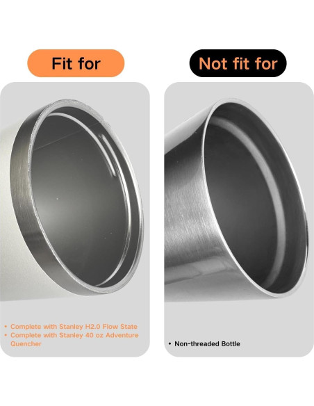 Tapa de Popote THOVY para Vaso Stanley 40 oz - A Prueba de Fugas - 2 Piezas