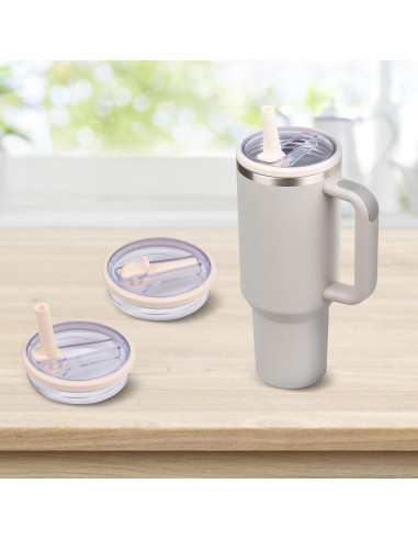 Tapa de Popote THOVY para Vaso Stanley 40 oz - A Prueba de Fugas - 2 Piezas