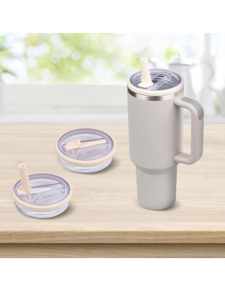 Tapa de Popote THOVY para Vaso Stanley 40 oz - A Prueba de Fugas - 2 Piezas