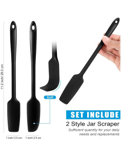 Espátulas de Silicona Patelai 28 cm, 2 Piezas, Antiadherente 2