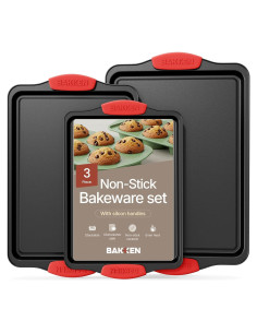 Juego de Bandejas para Hornear Bakken - 3 Piezas Antiadherentes