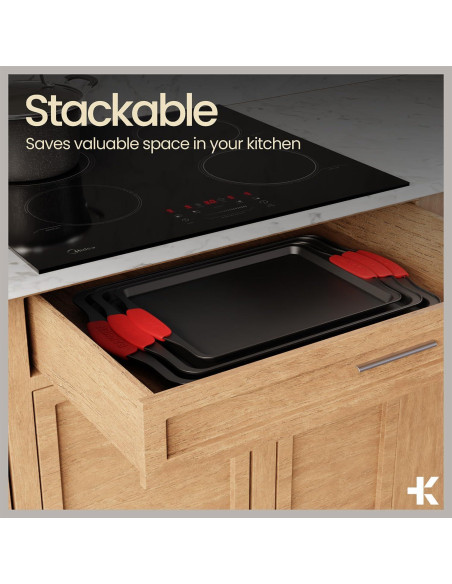 Juego de Bandejas para Hornear Bakken - 3 Piezas Antiadherentes