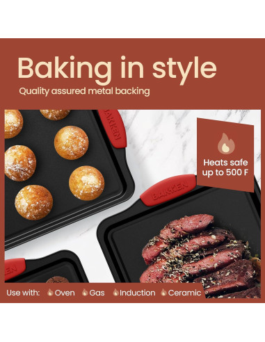 Juego de Bandejas para Hornear Bakken - 3 Piezas Antiadherentes